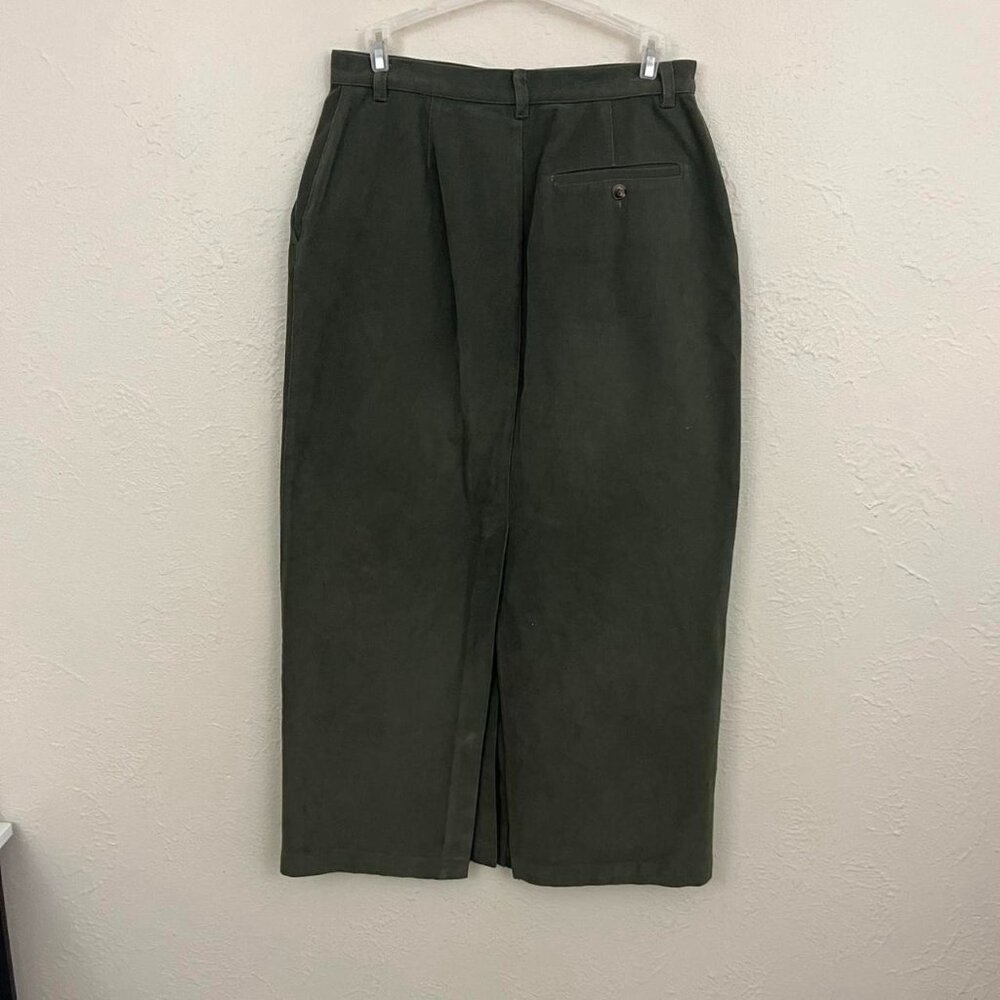 vintage 90s green elevated basic button front mid… - image 4